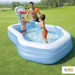 INTEX Swim Center Shootin Hoops Family Pool, for Ages 3+ 101 x 74 x 51 inches