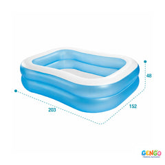 INTEX Swim Center Family Swimming Pool White Blue (80"X60"X19")