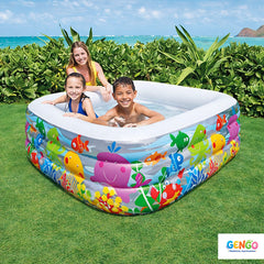 INTEX Swim Center Clear View Aquarium Pool ( 62.5" L x 62.5" W X 19.5" H)