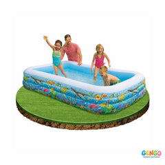 INTEX Swim Center Tropical Reef Family pool (120" L x 72" W 22" H)