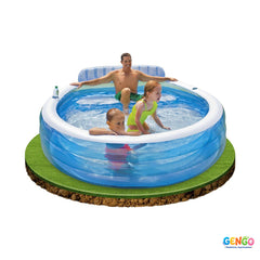 INTEX Swim Center Paradise Family Lounge Pool ( 88" L x 85" W x 30" H)