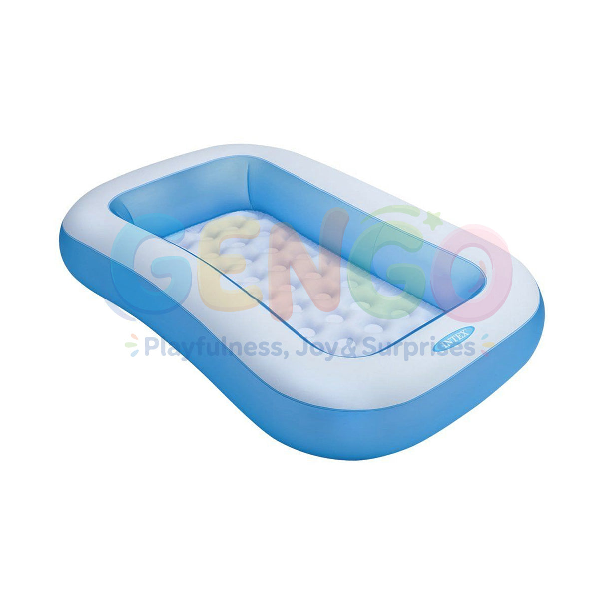 INTEX 65" x 39" x 11" Rectangular Inflatable Kiddie Pool Blue